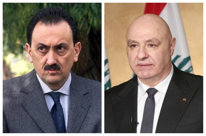 Lebanese President Joseph Aoun said that ‌bilateral ⁠negotiations with Israel would ⁠be ‌led by former ambassador ‌to the United States ⁠Simon ⁠Karam, left. (AFP file photos)